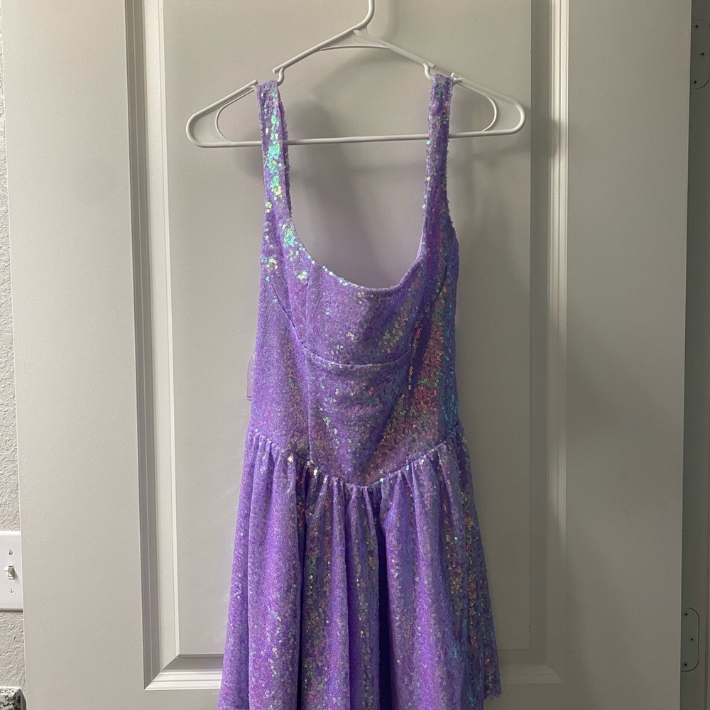 Lucy in the Sky Iridescent Purple Mini Dress